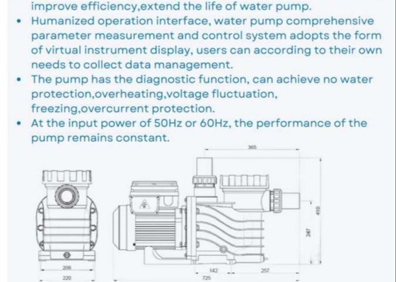 2023 EAKP100 مضخات حمام سباحة 1HP للمسبح