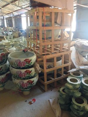 بيوني نمط 520mm صحن السمك الخزفي الصيني مع مصباح