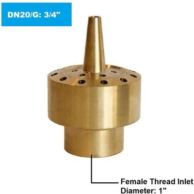 2 بوصة نحاس 3 طبقات DN40 الرقص نافورة الفوهات