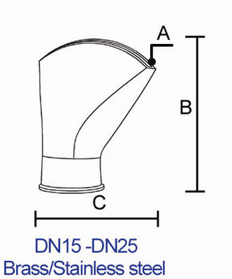 30m3 / H 1.5 "فوهات نافورة الرقص بركة النحاس