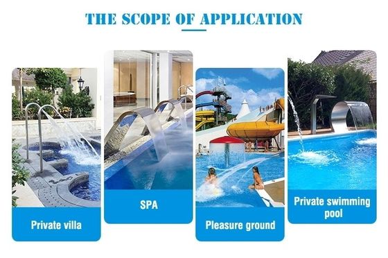 AAA ISO9001 SS304 بركة الشلال فوهة للتدليك