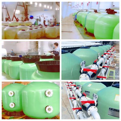 860Ipm 1200 مم مرشح الألياف الزجاجية الرملية مع شفة