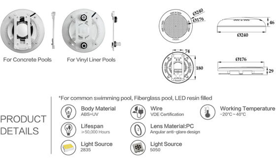 مصباح حائط LED بلاستيك 18 وات