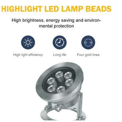 الفولاذ المقاوم للصدأ IP68 100W للماء أضواء LED تحت الماء