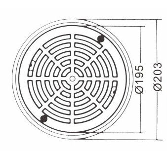 ABS 203mm فوق غطاء تصريف أرضية حمام السباحة الأرضي