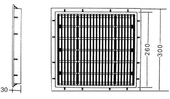 ABS البلاستيك 30X30cm ساحة حمام الصرف الرئيسي