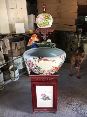 الديكورات المنزلية SGS Koi Fish Bowl مع نمط الفاوانيا