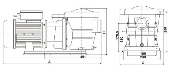 2HP مضخات نافورة حمام السباحة