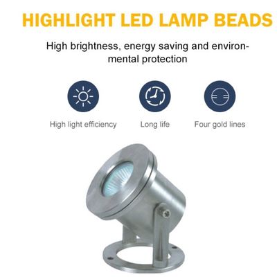 RGB SS304 12V 3W أضواء LED للماء تحت الماء