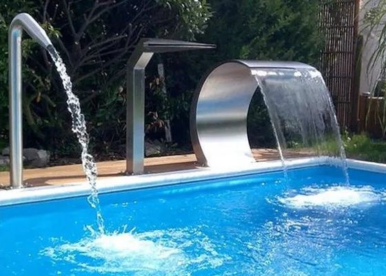 600mm بركة نافورة اكسسوارات الفولاذ المقاوم للصدأ شلال جيت