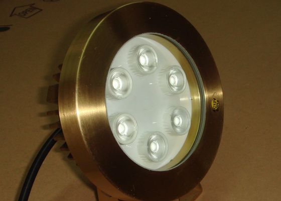 DMX512 Brass 2700K 6W RGB بقيادة أضواء تجمع تحت الماء
