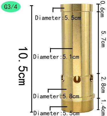 3/4 "DN20 فوهة الفقاعة النافورة 66gpm معدل تدفق المياه