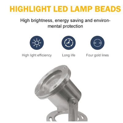 الفولاذ المقاوم للصدأ IP68 DMX RGB LED ضوء نافورة تحت الماء